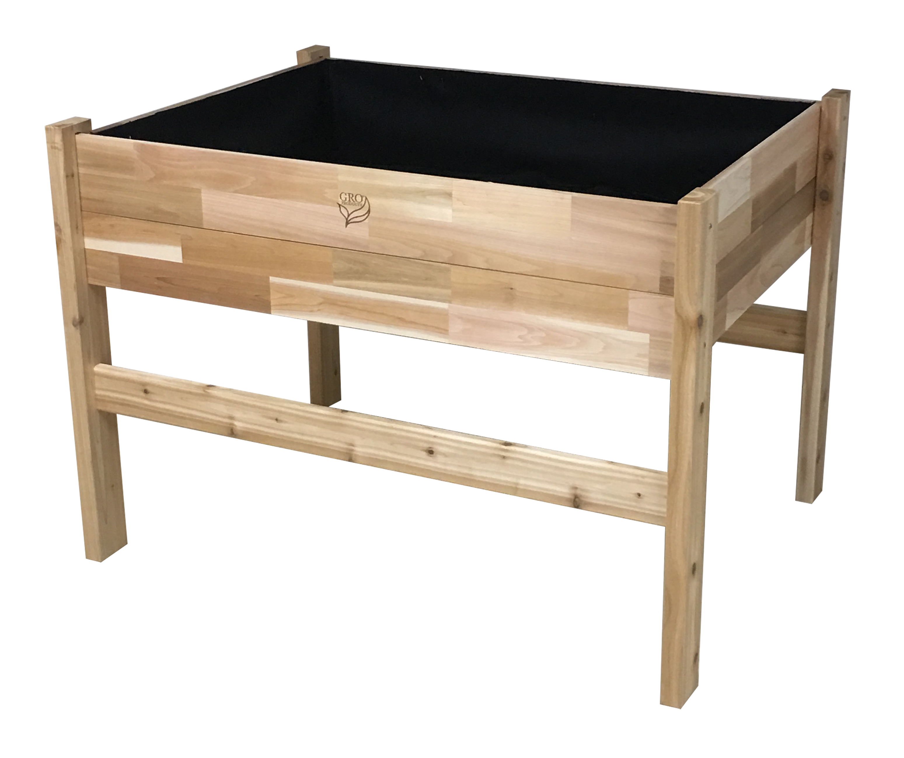 GRO Products 34" Cedar Elevated Garden Bed Planter with Fitted Liner eBay