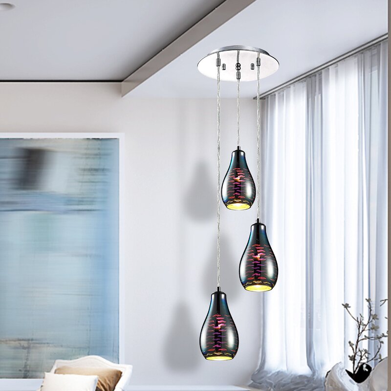 teardrop cluster pendant lights